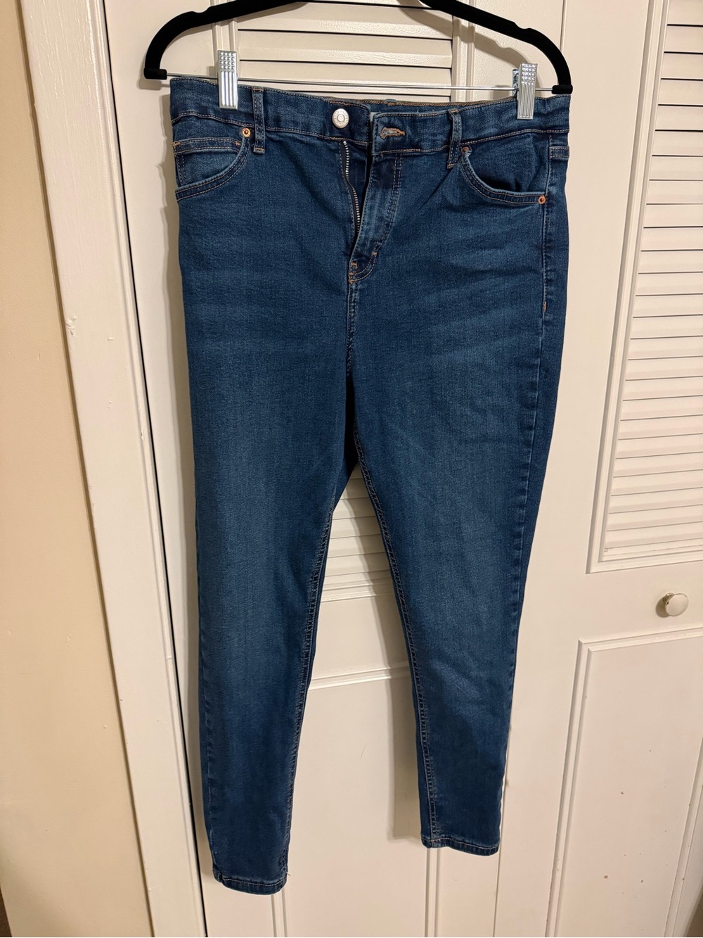 Topshop Jaime Skinny Jeans in Dark Blue Wash